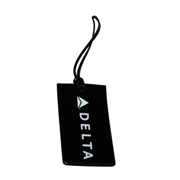 Delta Airlines Luggage Tag Black Jelly Tag - Picture 1 of 2